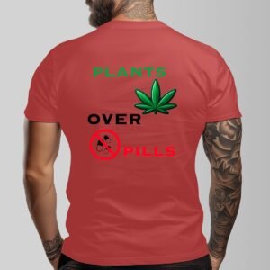 "Plants Over Pills" Men's T-Shirt – Champion the Natural Choice!