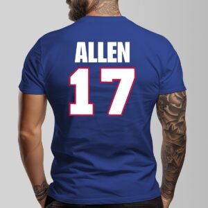 Men's Buffalo Bills Josh Allen O-neck Short Sleeve T-shirt | 180GSM Cotton (DTF)