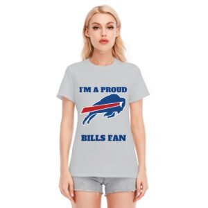 "I'm a Proud Bills Fan" Women's T-Shirt – Boldly Show Your Team Pride!