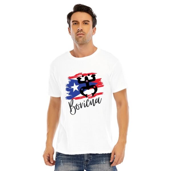 "Boricua" Men's T-Shirt – Proudly Represent Your Puerto Rican Roots!