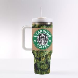 "Starbuds Coffee" 40 oz Tumbler – Sip, Relax, and Unwind!