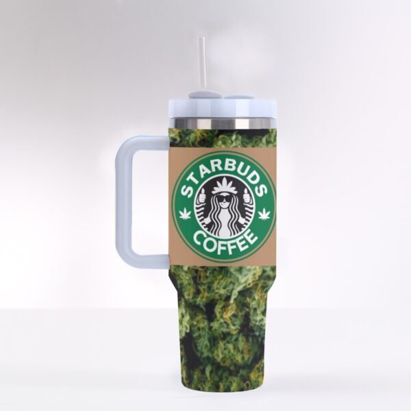 "Starbuds Coffee" 40 oz Tumbler – Sip, Relax, and Unwind!
