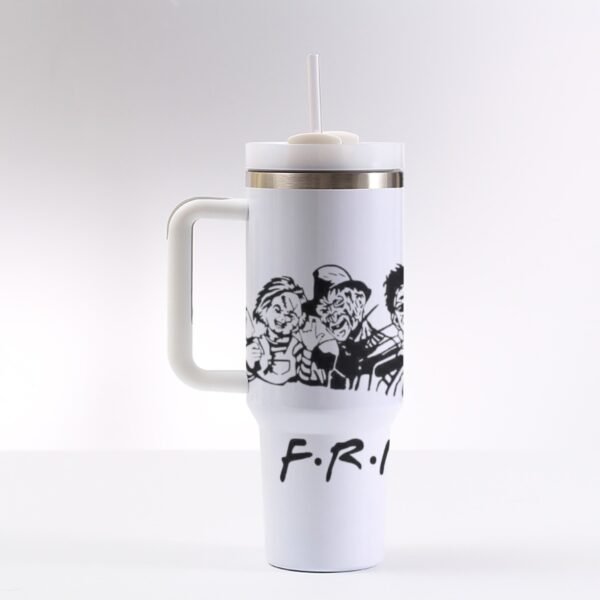 40 oz ‘FRIENDS Horror Edition’ Stainless Steel Tumbler – Because Everyone Has Their Own Squad