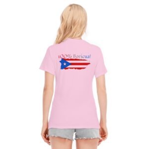 "100% Boricua" Women's T-Shirt – Flaunt Your Puerto Rican Pride!