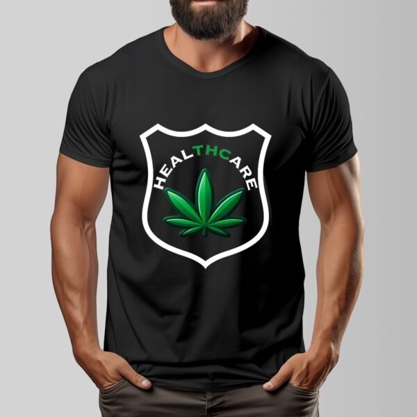 "Healthcare" Men's Dark T-Shirt – Advocate for the Green Side of Wellness!