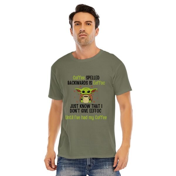 Men's Coffee First, Attitude Later – Funny Yoda-Inspired Graphic Tee!