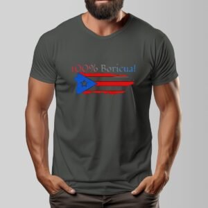 "100% Boricua" Men's T-Shirt – Wear Your Puerto Rican Pride Boldly!