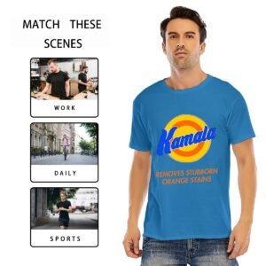 "Kamala Removes Stubborn Orange Stains" Men's T-Shirt – Make a Bold Statement!