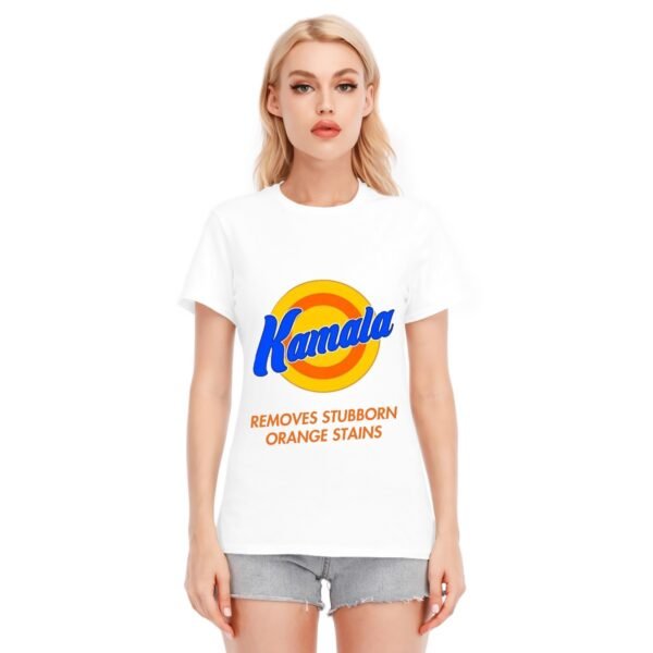 "Kamala Removes Stubborn Orange Stains" Women's T-Shirt – Clean Up in Style!