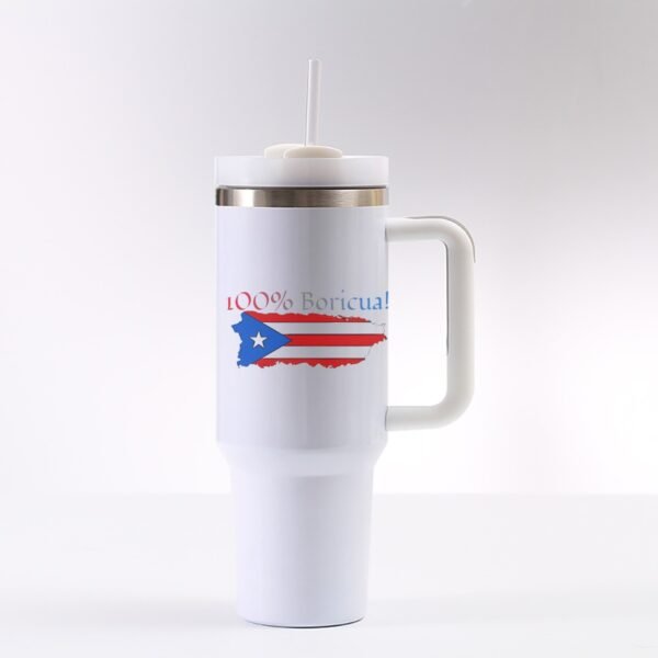 "100% Boricua" 40 oz Tumbler – Keep Your Heritage Close, and Your Drink Closer!