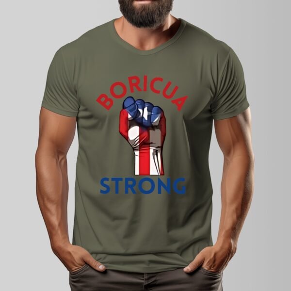 "Boricua Strong" Men's T-Shirt – Stand Tall, Wear Your Pride