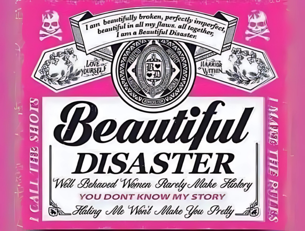 40 oz ‘Beautiful Disaster’ Stainless Steel Tumbler – Perfectly Imperfect, Just Like You!
