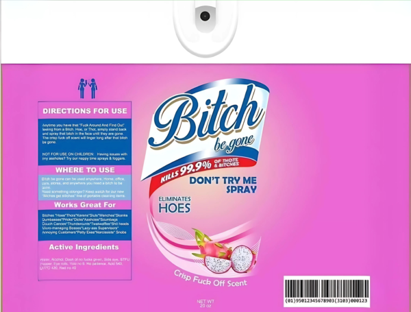 40 oz ‘B*tch Be Gone’ Stainless Steel Tumbler – Sip with Confidence, Spray with Sass!